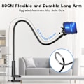 Miniatyrbillede 2 af 5: Gooseneck Mobiltelefonholder, Universal 360 Fleksibel Telefonstander Lazy Bracket Mount Lange Arme Klemme til Telefon 13 Pro Xs Max XR X 8 7 6 6s Plus og Andre