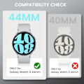 Miniatyrbillede 2 af 5: [2 i 1] Vandtæt etui til Galaxy Watch 7 6 5 4 FE 44mm 40mm, 360° beskyttende hård PC front- og bagkofanger med hærdet glas skærmbeskytter til