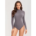 Miniatyrbillede 3 af 5: Kvindernes Langærmede Bodystocking Mock Turtleneck Toppe Shirts Termisk Undertøj