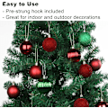 Miniatyrbilde 5 av 5: Julekuler Ornamenter for juletre - Shatterproof juletre