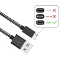 Miniatyrbilde 2 av 5: Micro USB-kabel Android-lader [6-pakning 5 fot] Nylonflettet hurtig