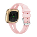Miniatyrbillede 3 af 5: For Fitbit Versa 3 / 4 Vanddråbe Slim Silikonurrem RIC Pink
