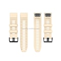 Miniatyrbillede 3 af 4: For Garmin Fenix 6 22mm Smart Watch Quick Release Silikonurrem TSC Beige