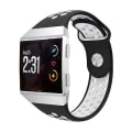 Miniatyrbilde 1 av 5: For Fitbit Ionic pustende to-farget silikon klokkebånd BHF Black White