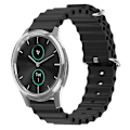 Miniatyrbillede 1 af 5: For Garminmove Luxe 20mm Ocean Style Silikone Solid Color Watch Band RCZ Black