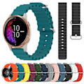 Miniatyrbild 3 av 5: För Garmin Venu 20mm Ocean Style Silikon Solid Color Watch Band JTT White