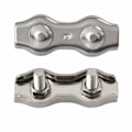 Miniatyrbilde 4 av 5: 1/8 tommer M3 rustfritt stål Duplex 2-polet kabelklemme