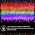 Miniatyrbilde 4 av 7: 384 LED Pride-flagglys, 6,6 fot x 3,3 fot, utendørs regnbuedekorasjonslys, 8 moduser, lavt energiforbruk, IP44 vanntett, for hagejul
