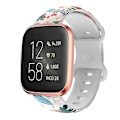 Miniatyrbild 1 av 5: For Fitbit Versa Tryckt Fjärils Spänne Silikon Klockarmband ZLS Flowers
