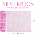 Miniatyrbillede 2 af 5: Pink og hvidt ternet Deco Mesh 10 tommer Pink Hvidt ternet Mesh Bånd Stof Mesh