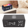 Miniatyrbild 5 av 9: Digital klocka, laddningsbar justerbar LED-klocka, digital väckarklocka för sovrum, digital sovrumsväckarklocka, sängbordsdigital väckarklocka för barn,