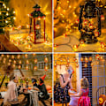 Miniatyrbillede 6 af 6: 2 Pakke Solcelledrevne Halloween Græskar Lyskæder, 20ft, 30 LED'er, 8 Lystilstande, Vandtætte, Indendørs/Udendørs Brug Orange Græskar, 2PAKKE