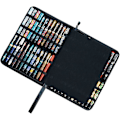Miniatyrbilde 2 av 8: Rel Leer n Cse for Fountin n/Rollerbll n, Genuine Cowhide Holder Pouch Bg for 4 ns, Fit in Vrious Size Lrge Cpcity Office Black-46 Slots