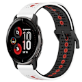 Miniatyrbild 1 av 5: För Garmin Venu 2 Plus 20mm Trefärgad Andningsbar Silikonklockarmband DWZ White-Black-Red