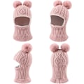 Miniatyrbillede 2 af 5: Balaclava Hat Scarf Set til Børn - Varme Vinterhatte (1-10 År)