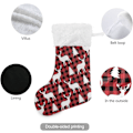 Miniatyrbillede 2 af 7: Jule-Strømpe, Personlige Jule-Strømper 2-pakning Jule-Bufalo Plaid Hjorte 45,7 cm Jule-Strømper Hængende Ornament Pejs til B