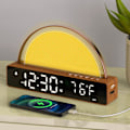 Miniatyrbillede 1 af 7: Solopgangs vækkeur, Wake Up Light Dawn Simulator, Sengelampe Farve Nattelys med USB-oplader, Søvnhjælp, Høj sollys vækkeur til