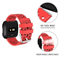 Miniatyrbillede 1 af 2: For Fitbit Versa Åndbar Rem EKB Orange Red