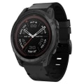 Miniatyrbillede 1 af 5: For Garmin Tactix 7 Pro 26mm Læder Stål Spænde Urrem IZU Black