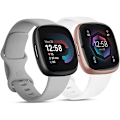 Miniatyrbillede 1 af 5: Blød udskiftningsrem til Fitbit Versa 3/Sense (2-pak)