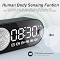 Miniatyrbild 4 av 7: Digital väckarklocka med Bluetooth-högtalare, dubbel väckarklocka för sovrum Tung sovande trådlös högtalare BT 5.0 med laddningsbart batteri, stöd