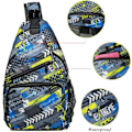 Miniatyrbild 4 av 5: Slingväska - Crossbody axelväska för resor, vandring, ryggsäck, multifunktionell