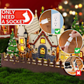 Miniatyrbilde 3 av 7: Julelandsbylys med 4 LED-varm-hvite pærer, dekorasjon for julelandsbyhus, C7 julelandsbylyssnor hvit 4 LED-lys