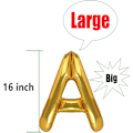 Miniatyrbild 3 av 5: 16 Guldfolie Enstaka Mylar bokstav P Ballonger - Alfabetdekorationer