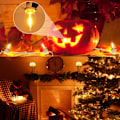 Miniatyrbilde 4 av 7: Julelandsbylys med 4 LED-varm-hvite pærer, dekorasjon for julelandsbyhus, C7 julelandsbylyssnor hvit 4 LED-lys