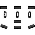 Miniatyrbilde 4 av 5: Stroppholdere Kompatible med Coros APEX 46MM/APEX PRO/VERTIX Klokkereimer, Silikon Festringer Sikkerhetssløyfe/Holder/Feste (Svart-6 stk)