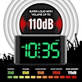 Miniatyrbild 2 av 9: Hög ljudande väckarklockradio för tunga sovare, 7-färgad nattlampa, enkel att ställa in, 000 % dimmer, 3 ljudjusterbar volym, FM-radio med sömntimer,