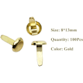 Miniatyrbillede 2 af 5: Mini 100 stk. Guld Papir Fasteners til Håndværk