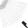 Miniatyrbilde 2 av 7: Julelys utendørs, 640 LED 16 rør 50 CM meteorskur regnlykter, plugg inn fallende istapplys juledekorasjon for juletre gårdsplass