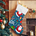 Miniatyrbillede 1 af 7: Jule-Strømpe, Personlige Jule-Strømper 2-pakning Julemanden Danser Glad 45,7 cm Jule-Strømper Hængende Ornament Pejs til Træ