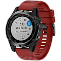 Miniatyrbild 2 av 5: Silikonarmband för klocka Fenix 5x 26 mm bredd Kompatibel med Fenix 5x/fenix 5x Plus/fenix 6x Pro Red
