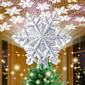 Miniatyrbilde 1 av 5: Juletrær Topper Lighted med Snowflake Projector Lights, Led Star Tree