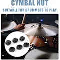 Miniatyrbilde 5 av 5: Hurtigutløsbare cymbalnøtter - Svart Cymbal Låsemutter av plast (6st)