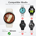 Miniatyrbillede 2 af 5: [4-pak] til Galaxy Watch 7 40 mm skærmbeskyttelsesetui, beskyttende blød TPU-frontcover udskiftningskofanger til Galaxy Watch 7 40 mm kvinder M