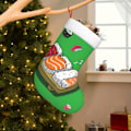 Miniatyrbillede 8 af 8: Sovende Sushi Jule Strømpe Jule Sok Holder Jule Strømpe Personlig Jule Ornament Candy Pouch Bag Tema Santa Schlafend
