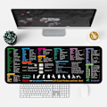 Miniatyrbilde 4 av 6: Excel-jukselapp, skrivebordsmatte, 31,5\"x11,8\", Excel-snarveier musematte, tastatursnarvei musematte, XL utvidet kontor-PC-amin skrivebordsmatte/sydd