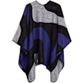Miniatyrbillede 2 af 5: Farveblok Dame Sjal Wrap Stilful Åben Front Poncho Cape