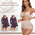 Miniatyrbillede 3 af 5: Højtaljede shapewear til kvinder, mavekontrol trusser, slankende body shaper