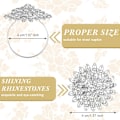 Miniatyrbilde 2 av 5: Blomsterserviettringer i legering med blomsterformede rhinestones