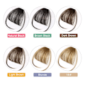 Miniatyrbilde 5 av 5: Bangs hårklips i ekte menneskehår extensions Wispy Bangs