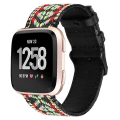Miniatyrbillede 1 af 5: For Fitbit Versa Etnisk Stil Ægte Læder Rem LEQ Colorful