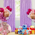 Miniatyrbilde 4 av 5: Shimmer Sequin Bakgrunn Draperier 2 Stykker 2FTx8FT Lavendel Glitter Bryllupsfest