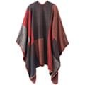 Miniatyrbillede 2 af 5: Dame Vinter Poncho Cape Oversized