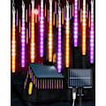 Miniatyrbild 1 av 6: Solcellsbelysning för Halloween 20 rör 480 LED Meteor Shower Icicle Lights Raindrop Lights med timerfunktion Fallande regnljus för semesterfest