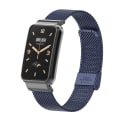 Miniatyrbillede 1 af 5: Milanese rem + etui til Xiaomi Mi Band 7 Pro i rustfrit stål, åndbar armbåndserstatningsrem til Mi Band 7 Pro-rem Midnight blue