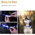 Miniatyrbilde 4 av 5: LED-halsbånd for hund - USB-oppladbar lysende krage for synlighet om natten